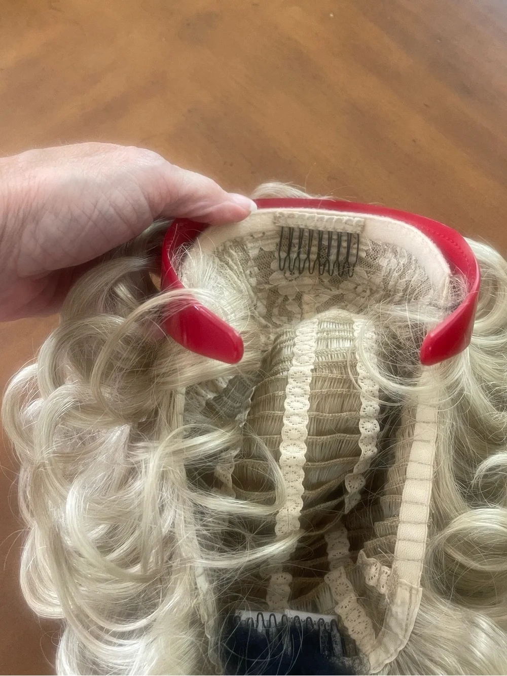 Blonde Curly Hair Extensions - Natural-Look /pony/clip Updo Pieces